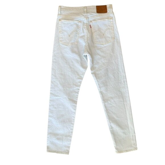 Levis Wedgie Jeans Womens 25 Light Wash High Rise Stretch Ankle - Picture 4 of 8
